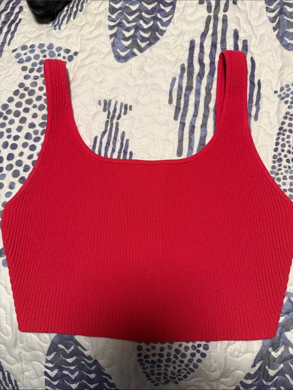 Aritzia Babaton Pink Ribbed Square Neck Crop Top medium